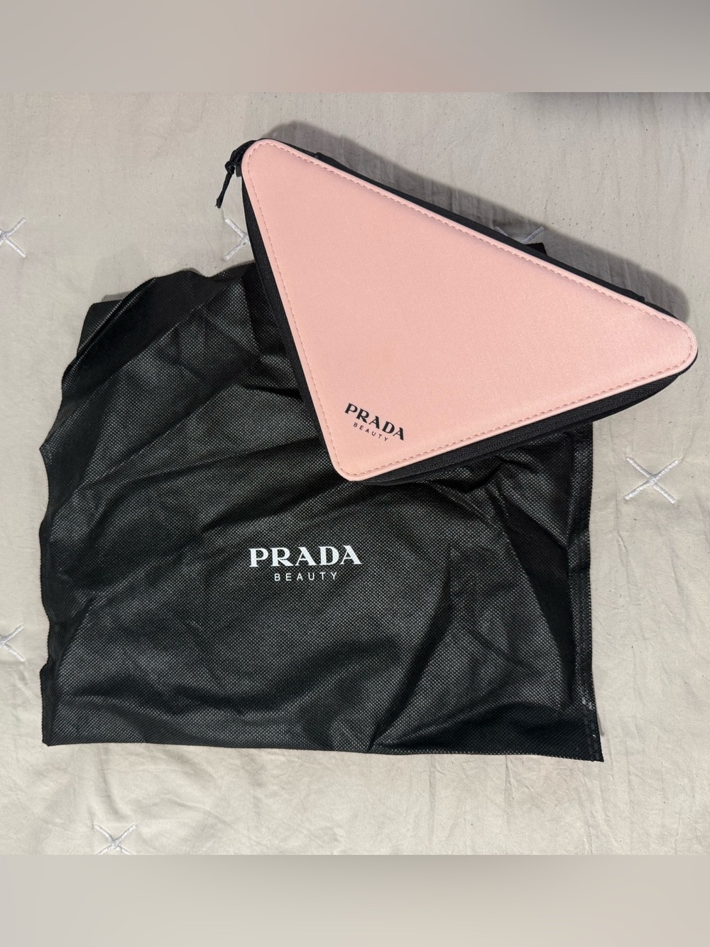 Prada Pink Triangle Cosmetic Case